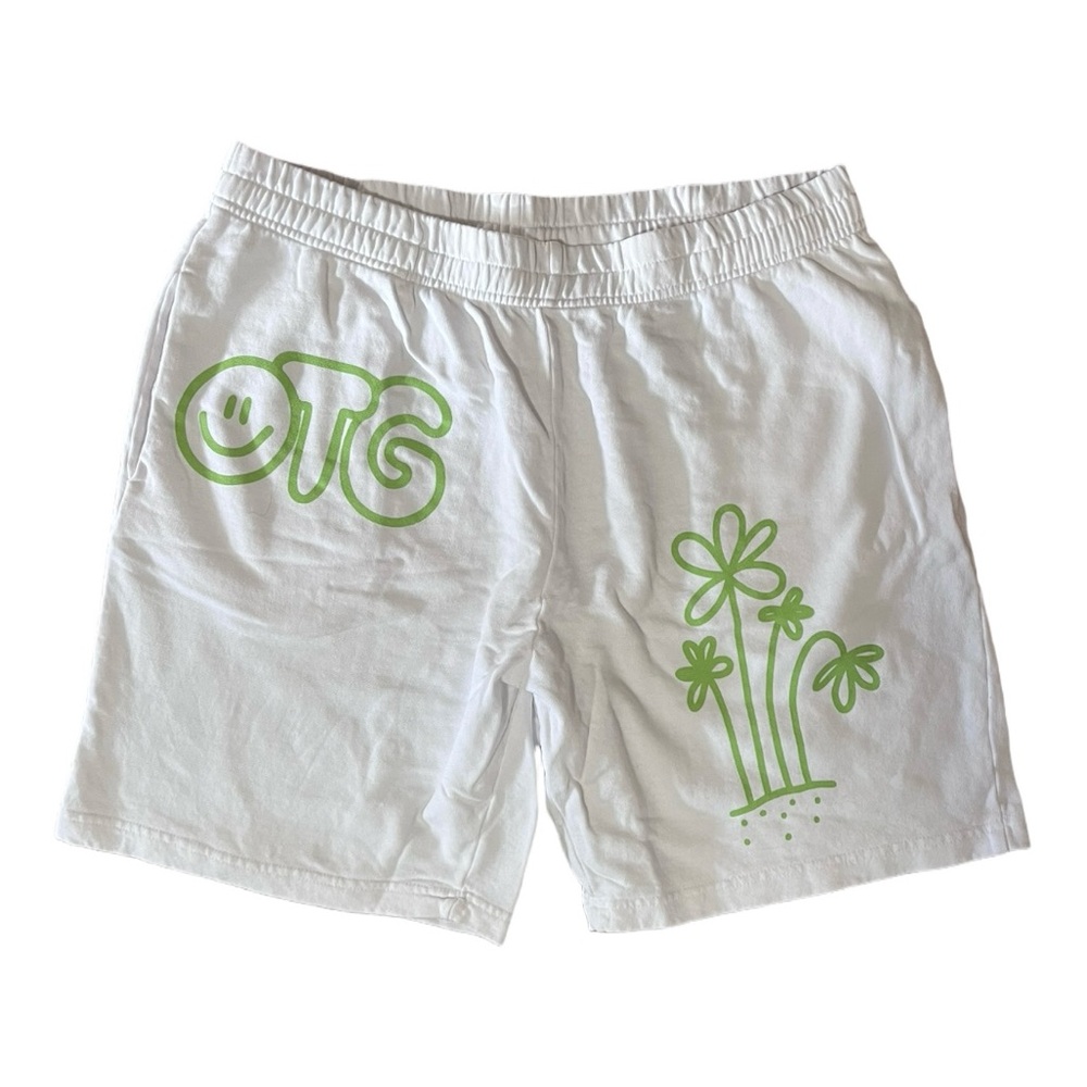 OTG OFF THE GRID 100% Cotton White Shorts Unisex Adult Size L NWOT